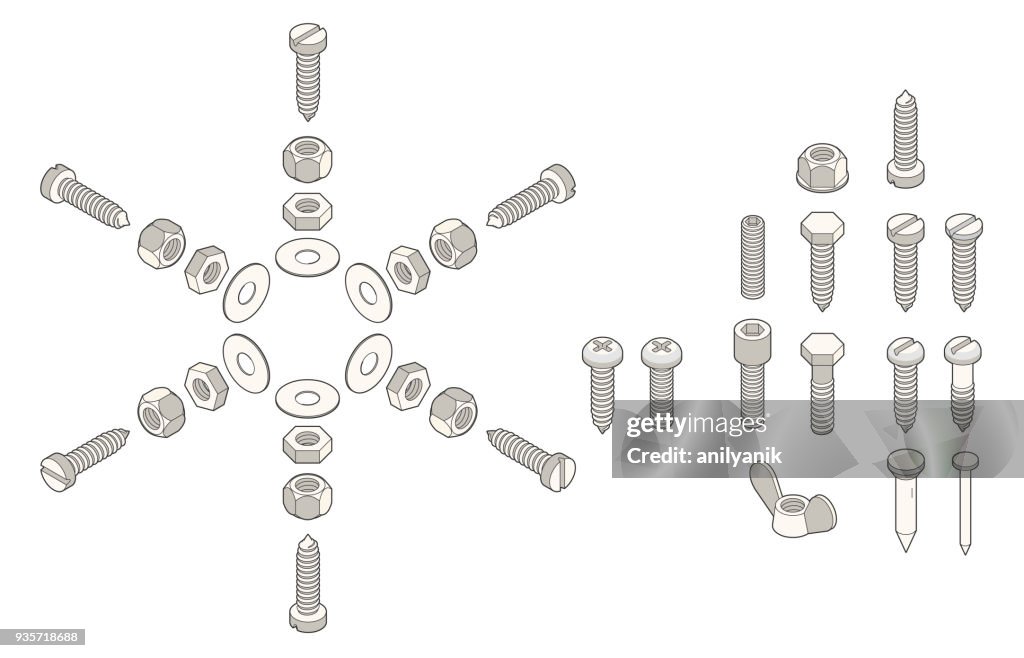 Isometric screws