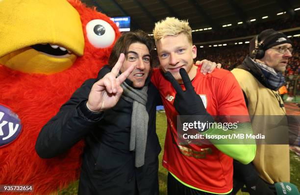 Brussels , Belgium / Croky Cup Final : Krc Genk v Standard de Liege / "nRicardo SA PINTO - Renaud EMOND - Celebration"nBelgian Cup Final"nPicture...