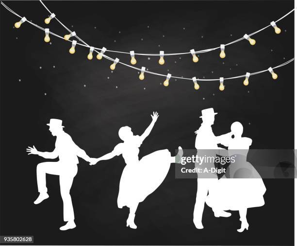 country fair dancing - professional dancer stock illustrations
