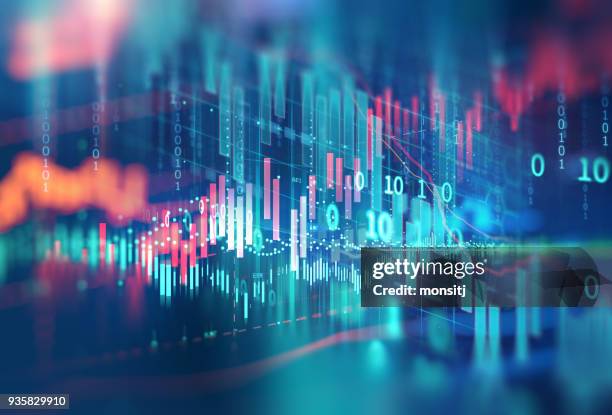 technical financial graph on technology abstract background