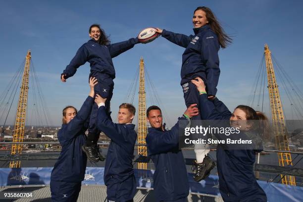 Premiership Rugby Scholarship Winners pictured as part of a ground-breaking initiative in partnership with Friends of the British Council, AEG Rugby,...