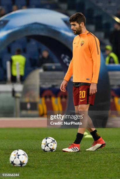 Federico Fazio during the Champions League football match A.S. Roma vs Shakhtar Donetsk at the Olympic Stadium in Rome, on march 13, 2018.