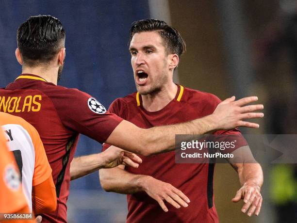 Kevin Strootman during the Champions League football match A.S. Roma vs Shakhtar Donetsk at the Olympic Stadium in Rome, on march 13, 2018.