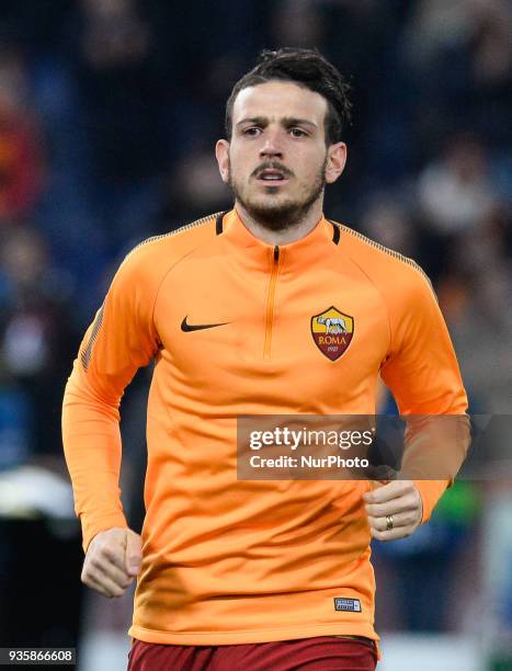 Alessandro Florenzi during the Champions League football match A.S. Roma vs Shakhtar Donetsk at the Olympic Stadium in Rome, on march 13, 2018.