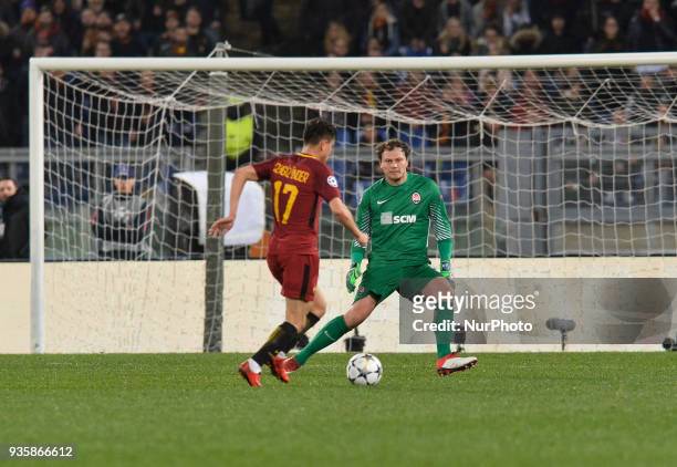 Andriy Pyatov during the Champions League football match A.S. Roma vs Shakhtar Donetsk at the Olympic Stadium in Rome, on march 13, 2018.