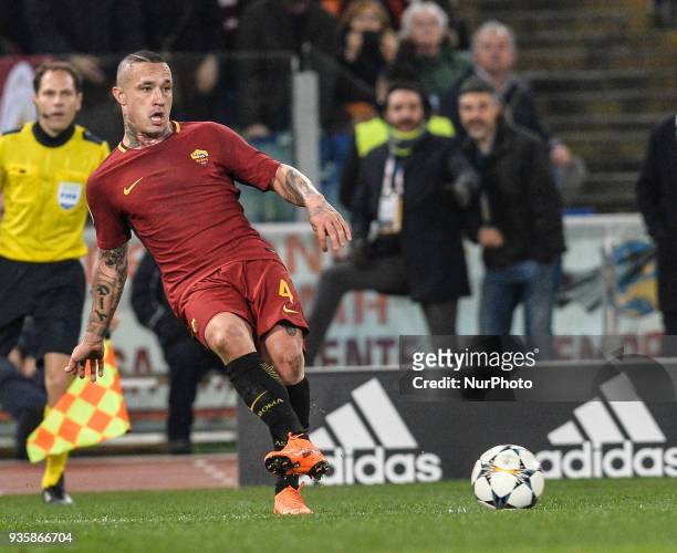 Radja Nainggolan during the Champions League football match A.S. Roma vs Shakhtar Donetsk at the Olympic Stadium in Rome, on march 13, 2018.