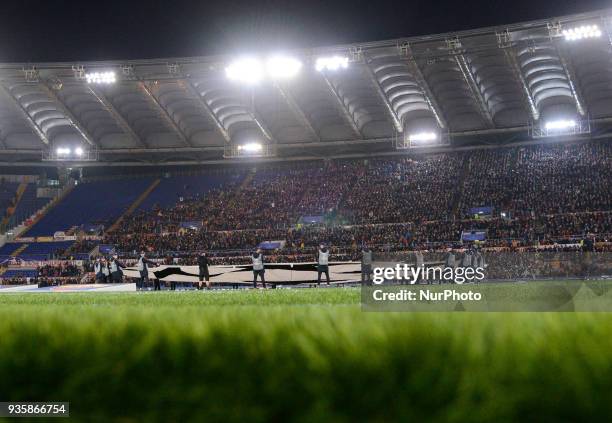 The Champions League football match A.S. Roma vs Shakhtar Donetsk at the Olympic Stadium in Rome, on march 13, 2018.