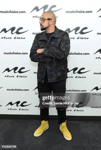 Sean Paul visits Music Choice at Music Choice on March 21, 2018 in New York City.