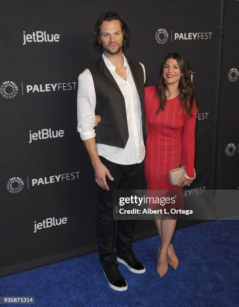 Actor Jared Padalecki and wife/actress Genevieve Cortese attend The Paley Center For Media's 35th Annual PaleyFest Los Angeles - "Supernatural" held...