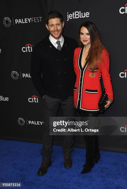 Actor Jensen Ackles and wife/actress Danneel Ackles attend The Paley Center For Media's 35th Annual PaleyFest Los Angeles - "Supernatural" held at...