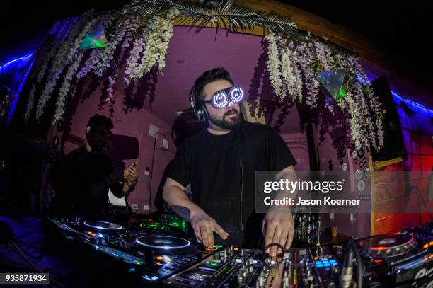 Performs during Miami Music Week - Mau5trap at Treehouse on March 20, 2018 in Miami, Florida.