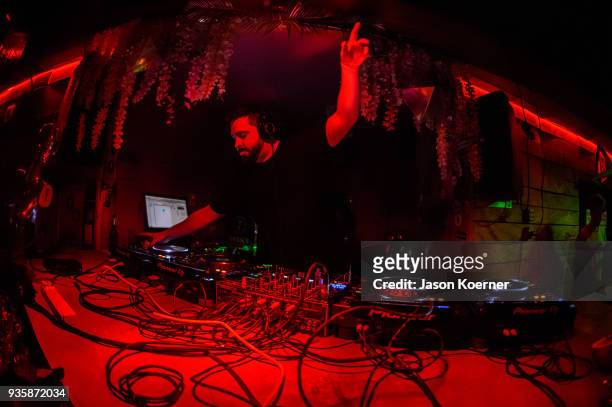 Performs during Miami Music Week - Mau5trap at Treehouse on March 20, 2018 in Miami, Florida.