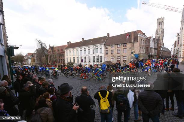 Landscape / Bruges/ Peloton / Fans / Public / during the 42nd 3 Days De Panne 2018 a 202,4km race from Brugge to De Panne on March 21, 2018 in De...