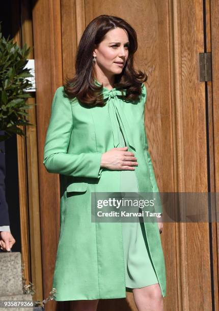 Catherine, The Duchess of Cambridge convenes an early intervention for children and families symposium at Royal Society of Medicine on March 21, 2018...