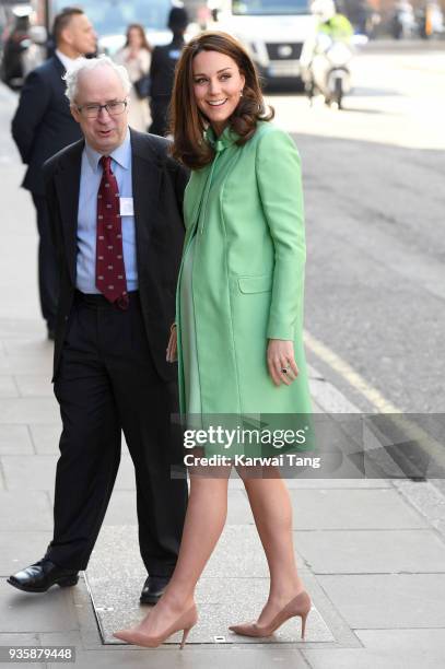 Catherine, The Duchess of Cambridge convenes an early intervention for children and families symposium at Royal Society of Medicine on March 21, 2018...
