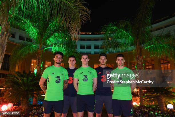 Belek , Turkey - 21 March 2018; Uncapped Republic of Ireland players, from left, Derrick Williams, Declan Rice, Darragh Lenihan, Kieran O'Hara and...