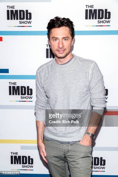 Actor Zach Braff visits 'The IMDb Show' on March 15, 2018 in Studio City, California. This episode of 'The IMDb Show' airs on March 21, 2018.
