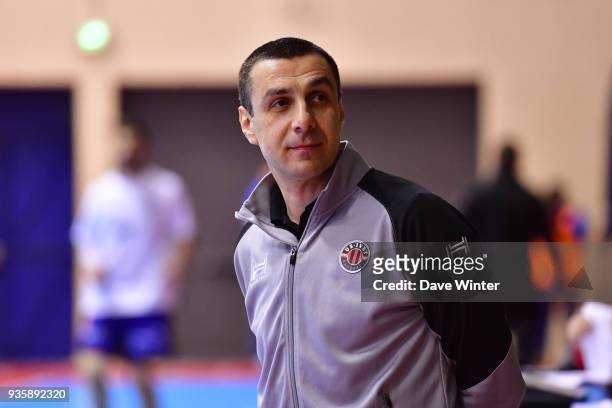 Ivry coach Rasto Stefanovic during the Lidl Starligue match between Massy and Ivry on March 21, 2018 in Massy, France.