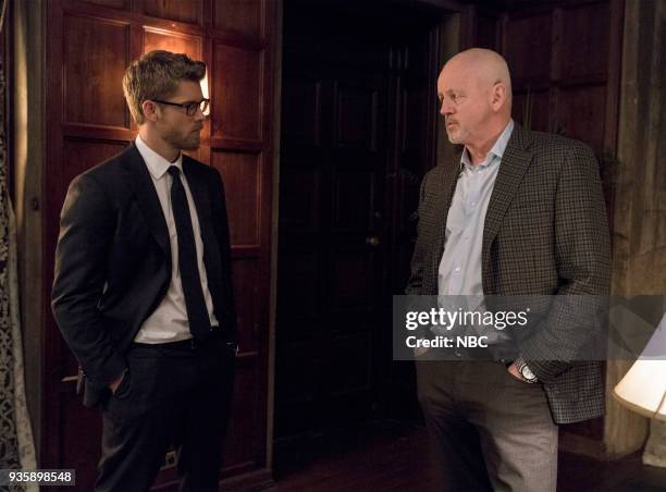 Deductions" Episode 315 -- Pictured: Luke Mitchell as Roman, David Morse as Hank Crawford --