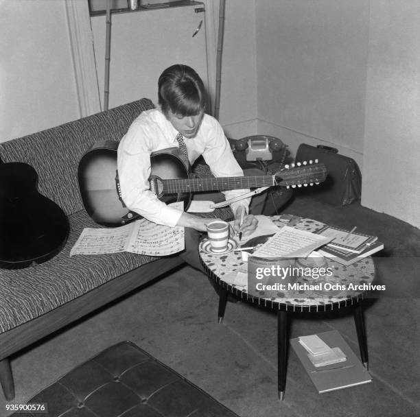 English singer-songwriter and actor David Bowie poses for a portrait at home circa 1966 in London, England. (Photo by Cyrus Andrews/Michael Ochs...