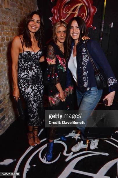 Melanie Sykes, Azzi Glasser and Lisa Snowdon attend The Perfumer's Story evening of Scentsory delights hosted by Aures London & Azzi Glasser at...