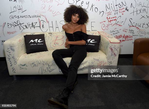 Arlissa visits Music Choice at Music Choice on March 21, 2018 in New York City.