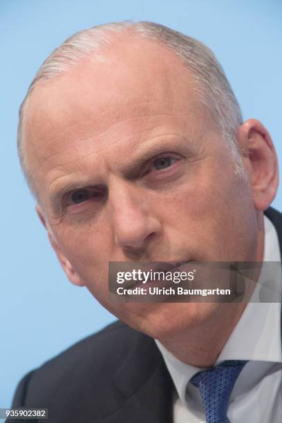 Annual Account Press Conference of BMW Group in Munich. Pieter Nota, member of the board of BMW AG, during the press conference.