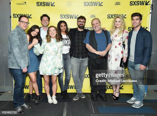 Producer Sam Slater, actress Dylan Gelula, producer Houston King, actresses Haley Lu Richardson and Regina Hall, director Andrew Bujalski, co-founder...