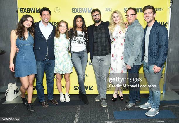 Actress Dylan Gelula, producer Houston King, actresses Haley Lu Richardson and Regina Hall, director Andrew Bujalski, actress AJ Michalka, and...