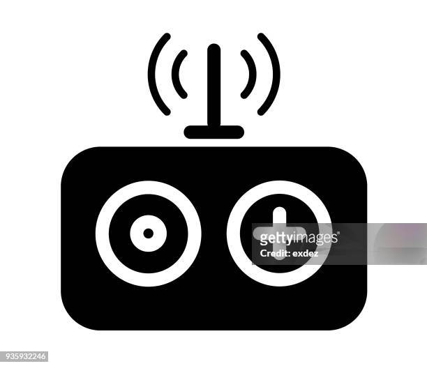 drone remote controller - radio controlled handset stock illustrations