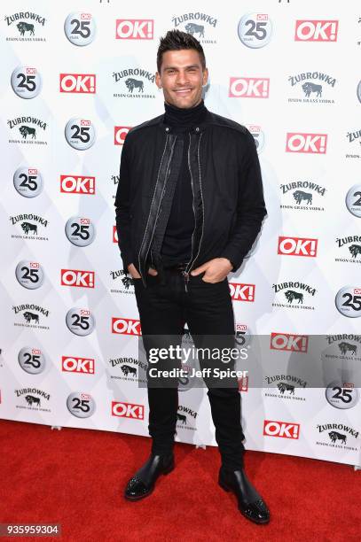 Aljaz Skorjanec attends OK! Magazine's 25th Anniversary Party at The View from The Shard on March 21, 2018 in London, England.