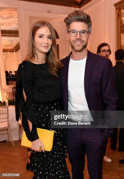Millie Mackintosh and Darren Kennedy attend the House of Fraser SS18 launch dinner at One Belgravia on March 21, 2018 in London, England.