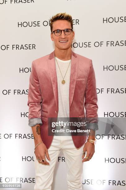 Oliver Proudlock attends the House of Fraser SS18 launch dinner at One Belgravia on March 21, 2018 in London, England.