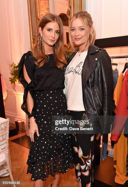 Millie Mackintosh and Laura Whitmore attend the House of Fraser SS18 launch dinner at One Belgravia on March 21, 2018 in London, England.
