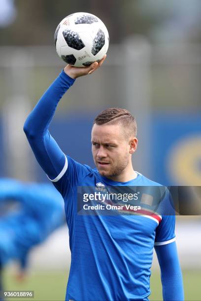 Kolbeinn Sigþórsson in action during the Iceland National Team training session at CEFCU Stadium, formerly known as Spartan Stadium on March 21, 2018...