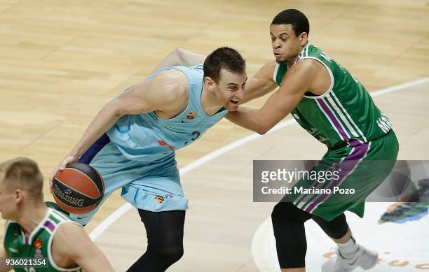 Victor Claver, #30 of FC Barcelona Lassa in action during the 2017/2018 Turkish Airlines EuroLeague Regular Season Round 27 game between Unicaja...