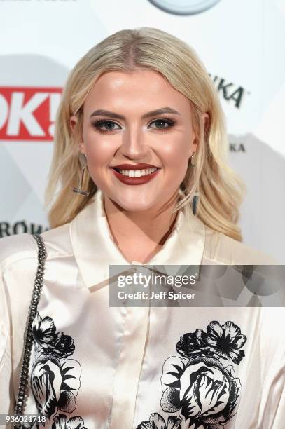 Lucy Fallon attends OK! Magazine's 25th Anniversary Party at The View from The Shard on March 21, 2018 in London, England.