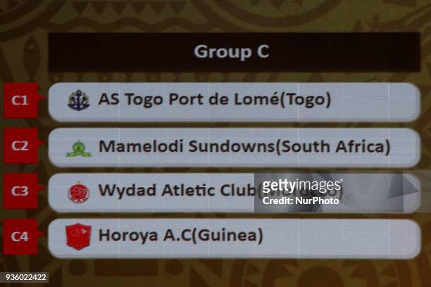 The draw of the group stage of Total CAF Champions League and 2nd 1/16th round of the Total CAF Confederation Cup conduct on Wednesday, 21 March 2018...