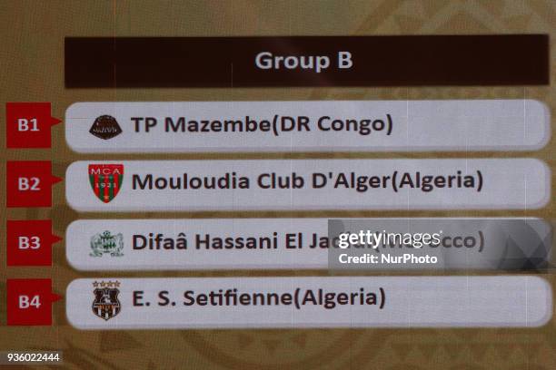 The draw of the group stage of Total CAF Champions League and 2nd 1/16th round of the Total CAF Confederation Cup conduct on Wednesday, 21 March 2018...