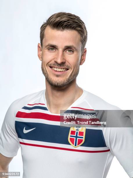 Haavard Nordtveit of Norway during NFF Photocall National Team Men on March 20, 2018 in Oslo, Norway.