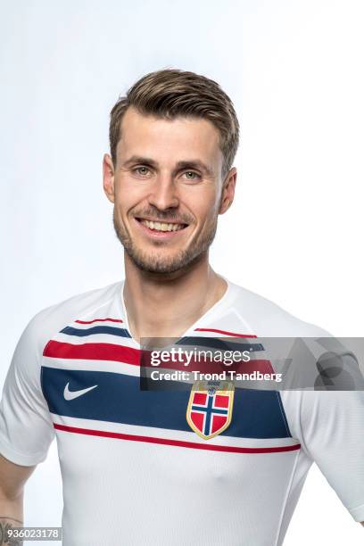 Haavard Nordtveit of Norway during NFF Photocall National Team Men on March 20, 2018 in Oslo, Norway.