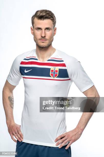 Haavard Nordtveit of Norway during NFF Photocall National Team Men on March 20, 2018 in Oslo, Norway.