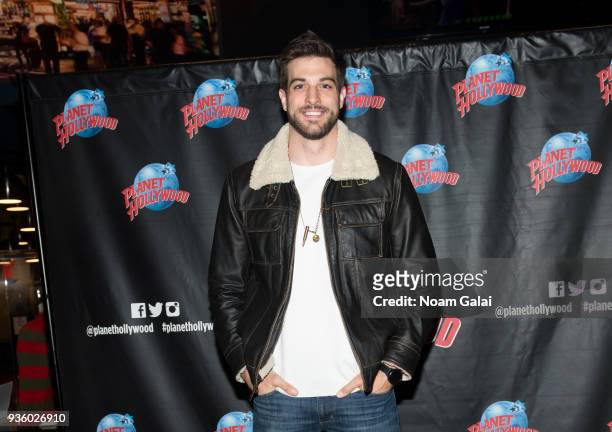 Actor Jake Allyn visits Planet Hollywood Times Square on March 21, 2018 in New York City.