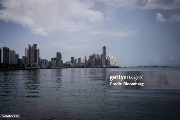 Buildings stand in Panama City, Panama, on Sunday, Feb. 25, 2018. Panama's gross domestic product figures rose 4.6 % from last year, according to the...