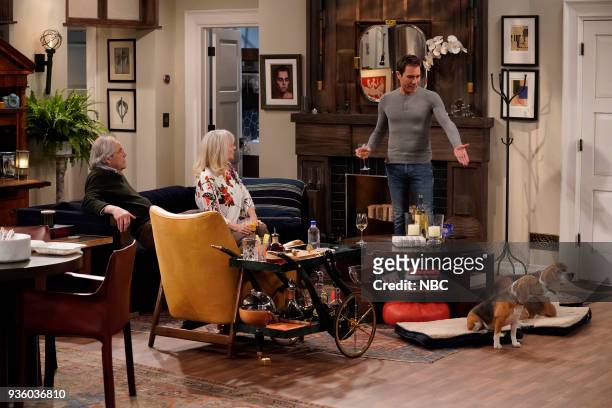 It's A Family Affair" Episode 116 -- Pictured: Robert Klien as Martin Adler, Blythe Danner as Marilyn Truman, Eric McCormack as Will Truman --
