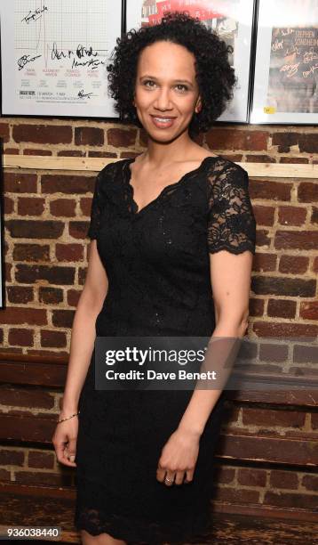 Grace Cookey-Gam attends the press night performance of "Kiss Of The Spider Woman" at The Menier Chocolate Factory on March 21, 2018 in London,...