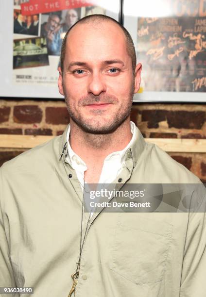 Declan Bennett attends the press night performance of "Kiss Of The Spider Woman" at The Menier Chocolate Factory on March 21, 2018 in London, England.