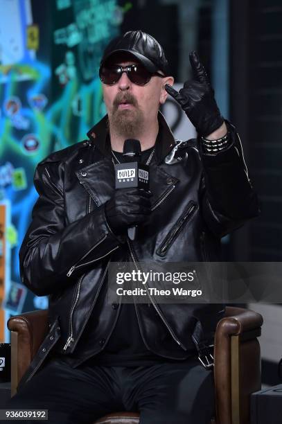 Rob Halford of Judas Priest visits Build at Build Studio on March 21, 2018 in New York City.