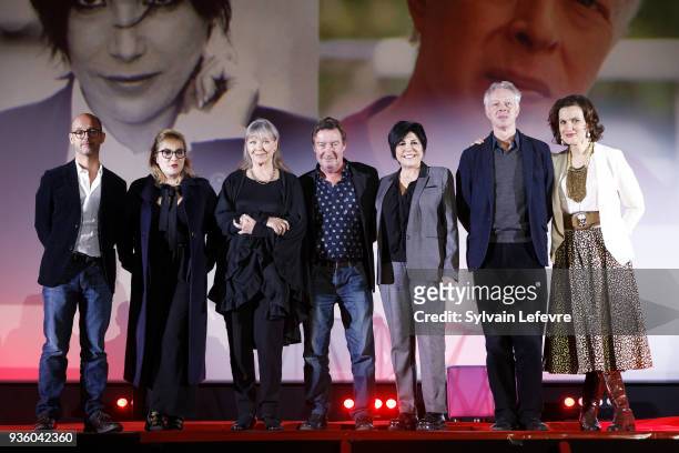 Jury Maurice Barthelemy, Marilou Berry, Marina Vlady, Philippe Duquesne, Liane Foly, Philippe Le Guay and humorist Armelle attend opening ceremony of...