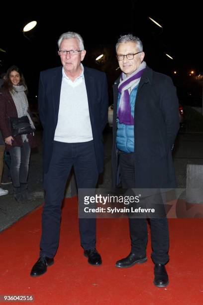 Keith Scholey and Jean-François Camilleri attends opening ceremony during Valenciennes Film Festival on March 21, 2018 in Valenciennes, France.